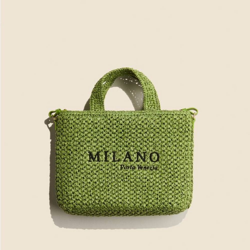 Straw crossbody bag